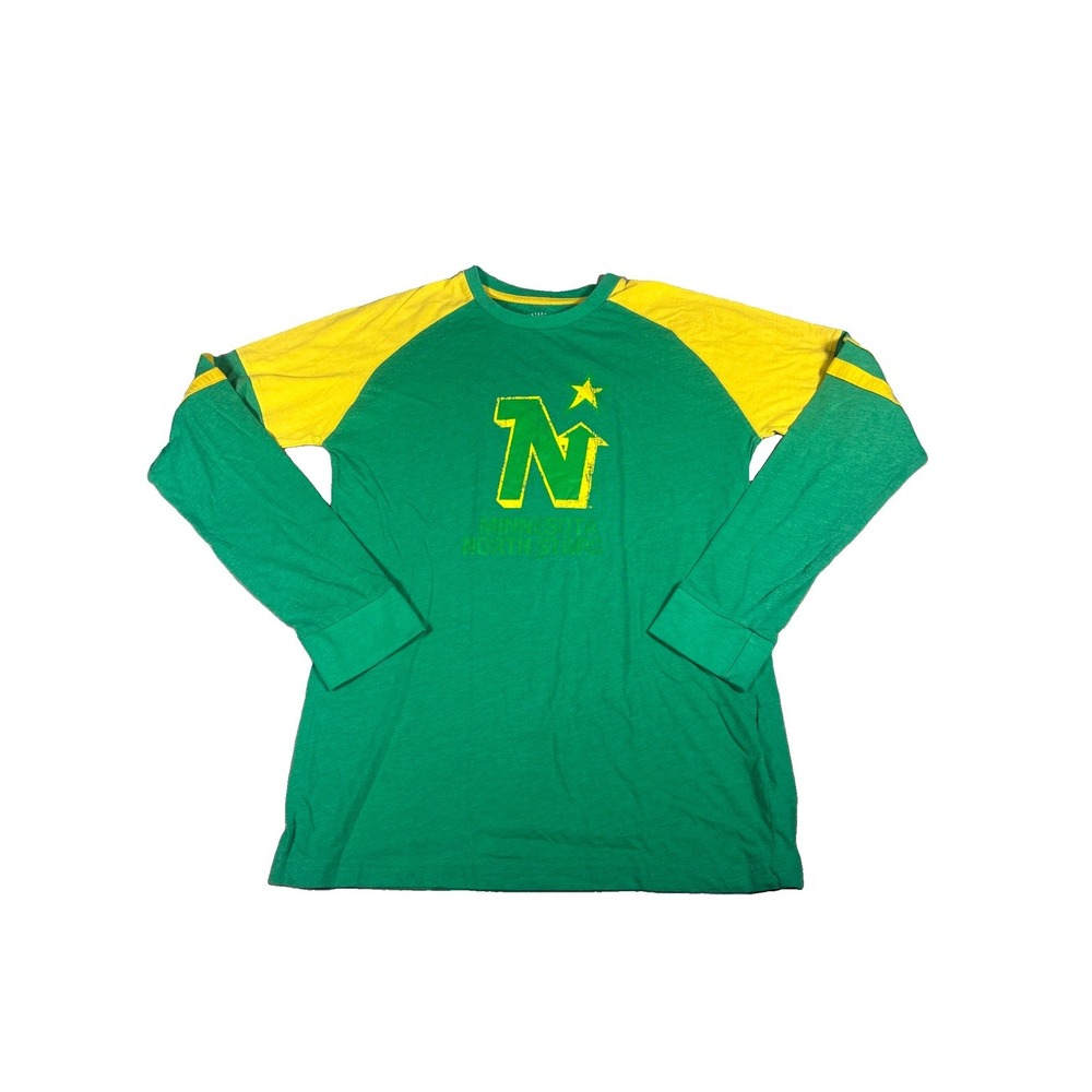 Minnesota North Stars Throwback Vintage Long Sleeve CCM Medium Shirt Hockey NHL